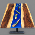 Handcrafted Natural Wood Dining Table – Live Edge Solid Wood Table