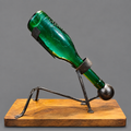 Handcrafted Live Edge Wooden Wine Bottle Holder
