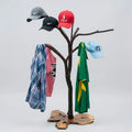 Live Edge Clothes & Cap Hanger – Rustic Wooden Wall Organizer